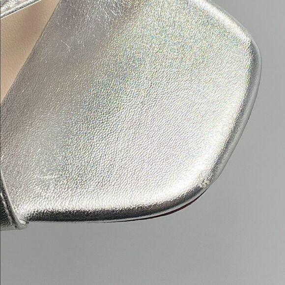 LOEFFLER RANDALL Libby Ankle-Wrap Metallic Leather Sandals size 11 - Picture 8 of 12